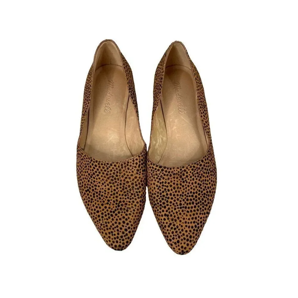 Madewell The Lizbeth Flats in Dotted Calf‎ Hair Size 7 leopard